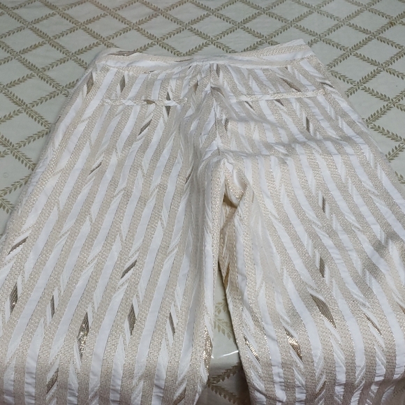 Anthropologie Porridge Kelyn Striped Gold Trousers - Picture 9 of 10